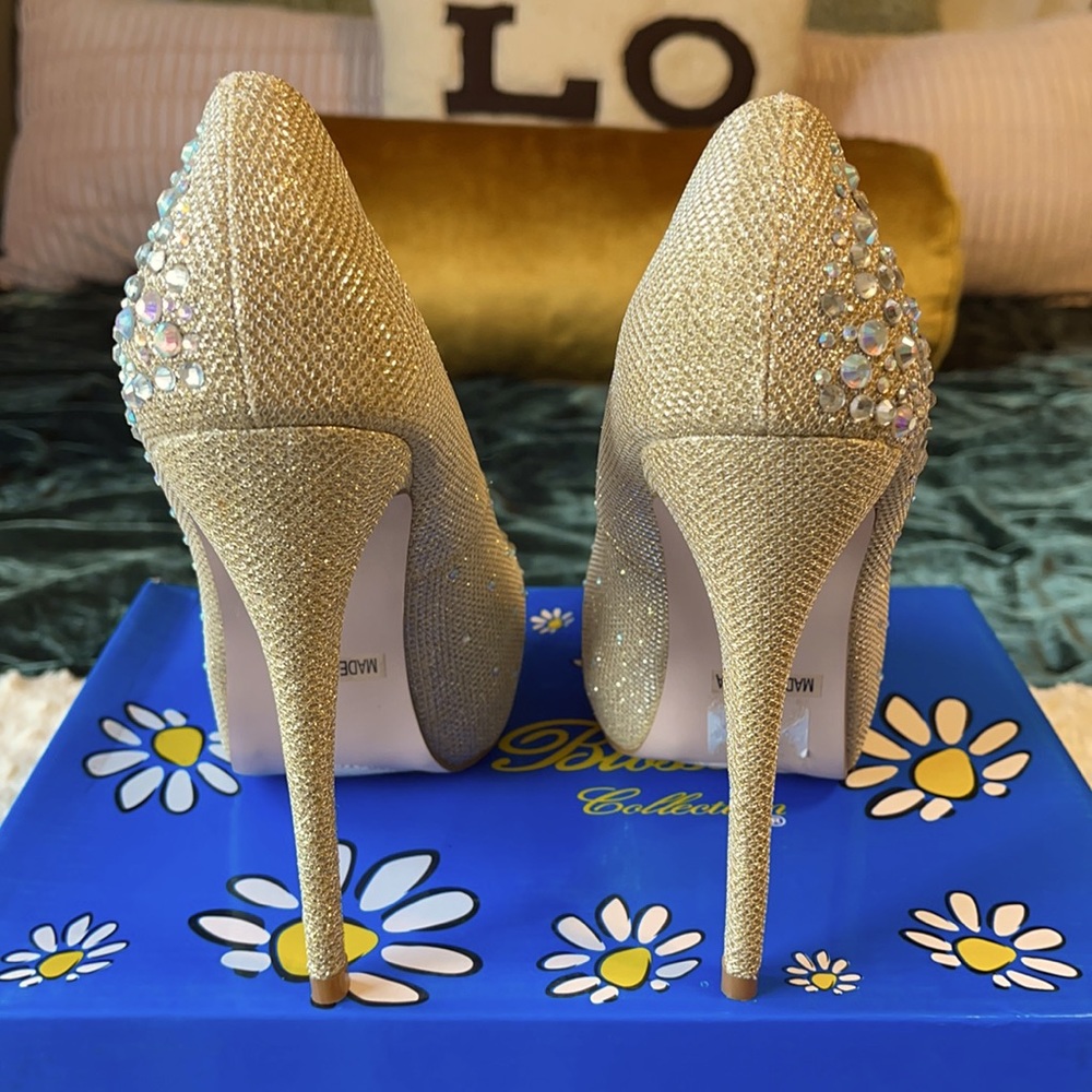 Gold Rhinestone Heels - Picture 3 of 4